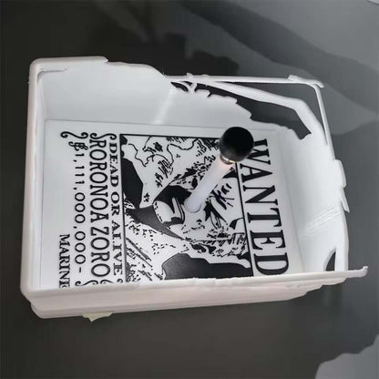 Lámpara de sombras anime 3D con efecto visual y diseño de Zoro, ideal para decoraciones modernas.