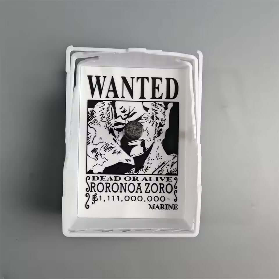Cartel de "Wanted" de Roronoa Zoro, personaje popular de anime, con recompensa de 1,111,000,000 Berries.