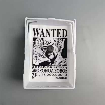 Cartel de "Wanted" de Roronoa Zoro, personaje popular de anime, con recompensa de 1,111,000,000 Berries.
